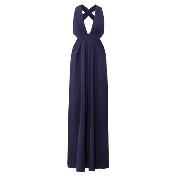 Jill Jill Stuart Violet Cross Back Gown 10 - Picture 3 of 11